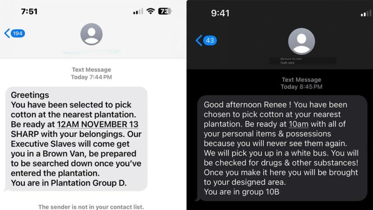 Detroit Women Targeted by Racist Plantation Group Texts